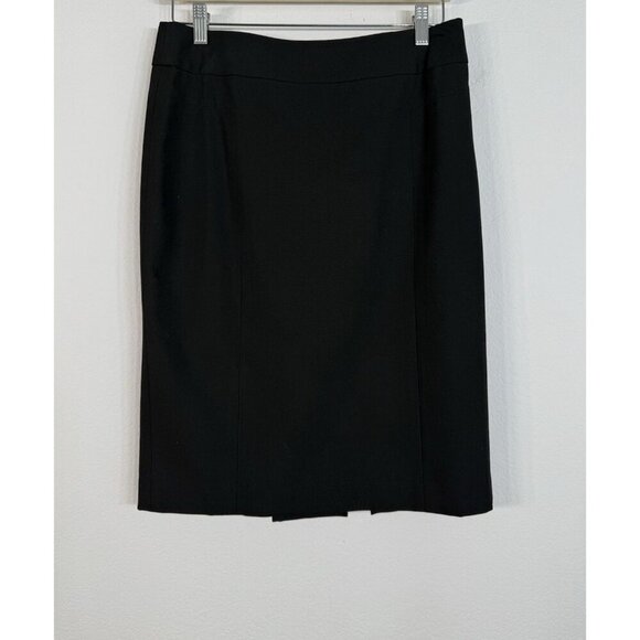 Ann Taylor Loft Back Pleated Skirt Women’s‎ Side Zip Knee Length Size 4 Black - Picture 6 of 9